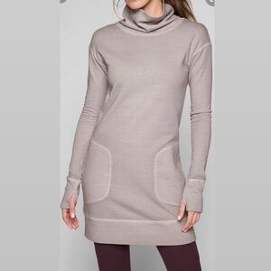 Athleta Eco Wash Turtleneck Sweatshirt Dress S